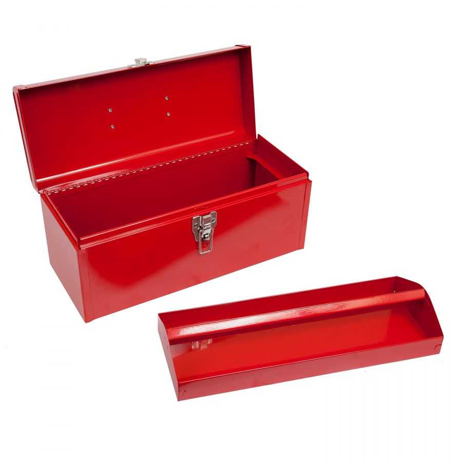 Ящик инструментальный, красный МАСТАК 512-01425R Ящики для инструмента металлические фото, изображение