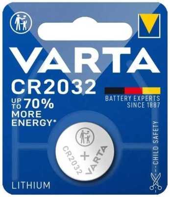 Батарейка Varta ELECTRONICS CR2032 BL1 Lithium 3V (6032) (1/10/100) Элементы питания (батарейки) фото, изображение